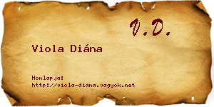 Viola Diána névjegykártya